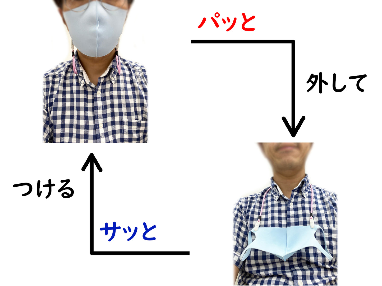 PattoSatto ~パッと外せてサッと着けられる マスクストラップ~