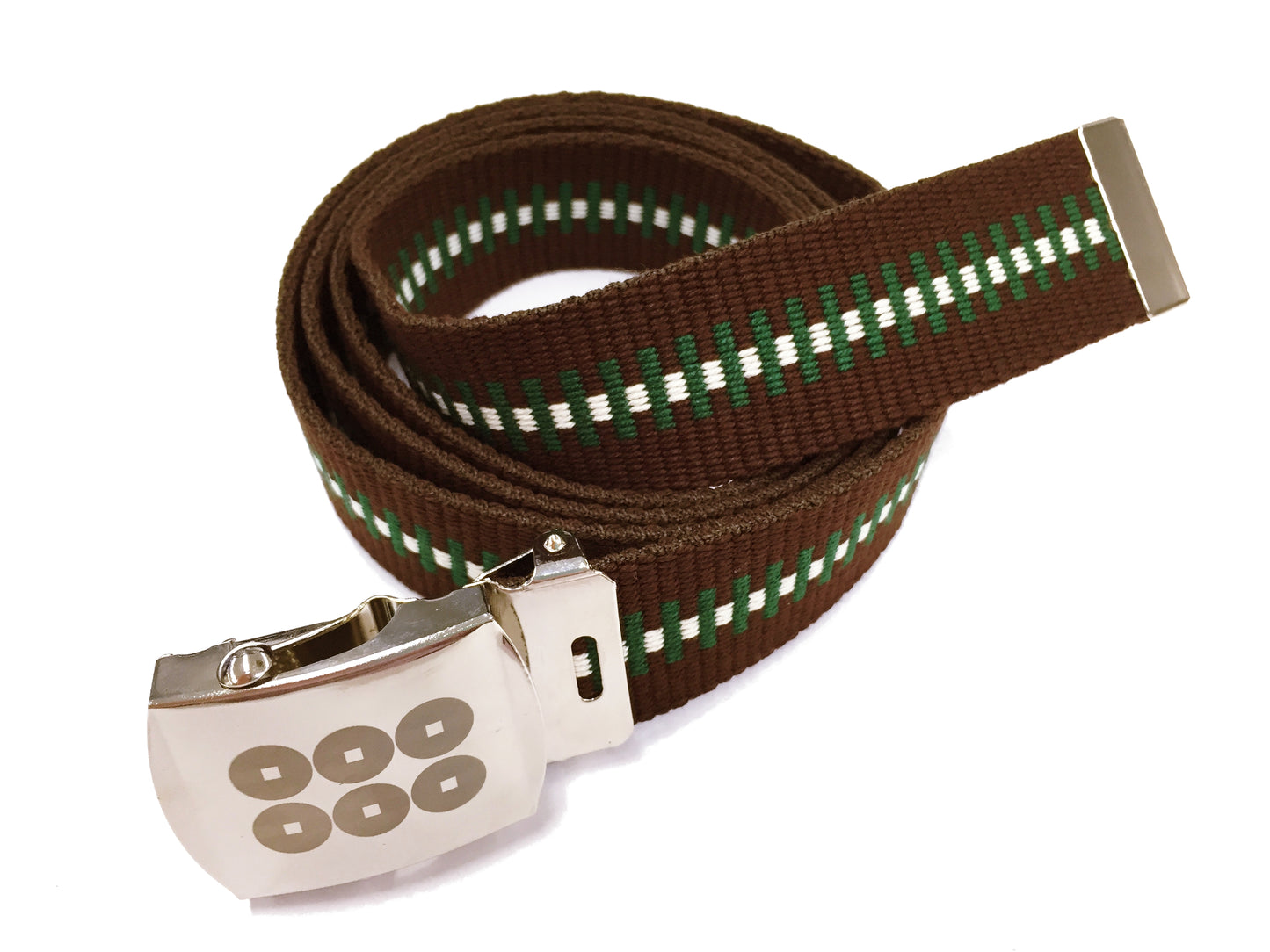 六文銭バックル真田ベルト - 六文銭のレーザー刻印入りバックル使用のベルト -