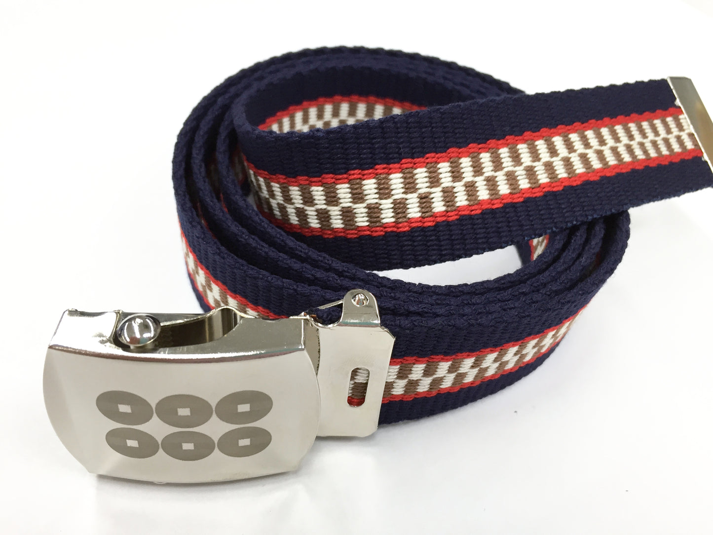 六文銭バックル真田ベルト - 六文銭のレーザー刻印入りバックル使用のベルト -