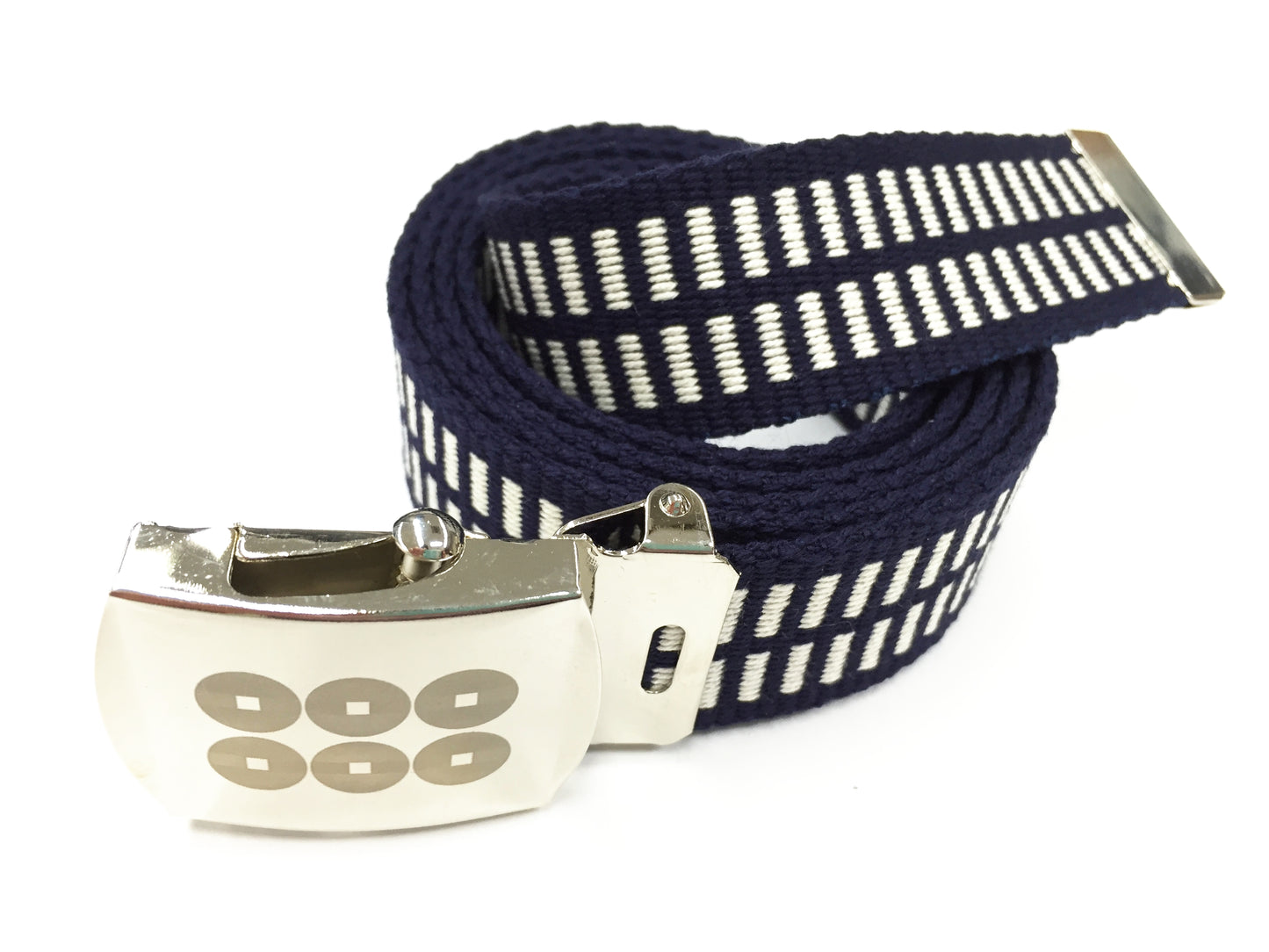 六文銭バックル真田ベルト - 六文銭のレーザー刻印入りバックル使用のベルト -