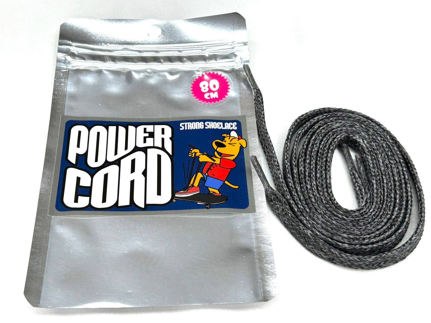 POWER CORD - 市販の靴紐の約16倍の強度を持つ、切れにくいスケボー用靴紐