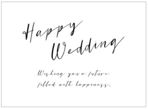 ご結婚祝い Happy Wedding Wishing you a future filled with happiness.