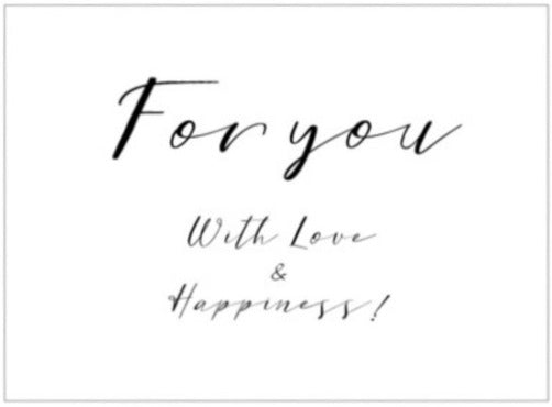 どなたにも使えるFor Youカード For You With Love & Happiness!