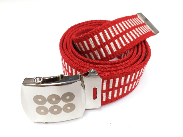 六文銭バックル真田ベルト - 六文銭のレーザー刻印入りバックル使用のベルト -