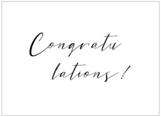 おめでとう Congratulations！
